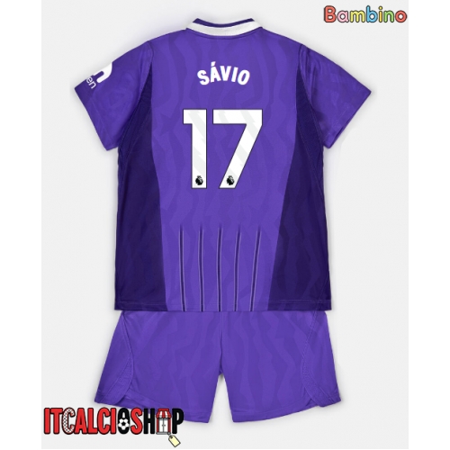 Tottenham Hotspur Savio #17 Terza Maglia Bambino 2026-27 Manica Corta (+ Pantaloni corti)